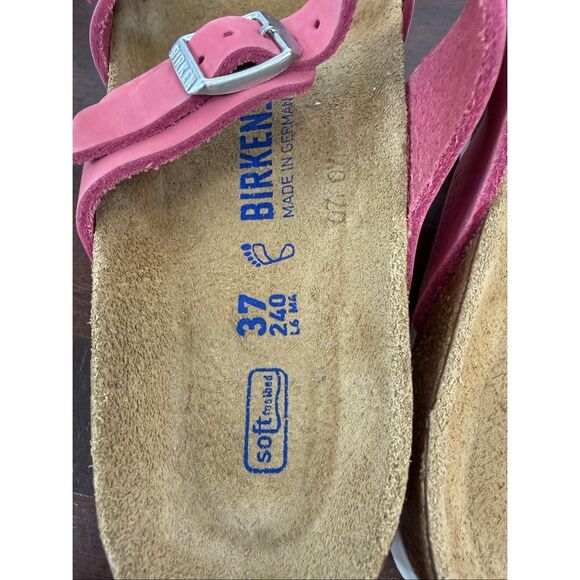 Birkenstock Mayari - Hot Pink Leather - Soft footbed - 37 - Picture 2 of 5